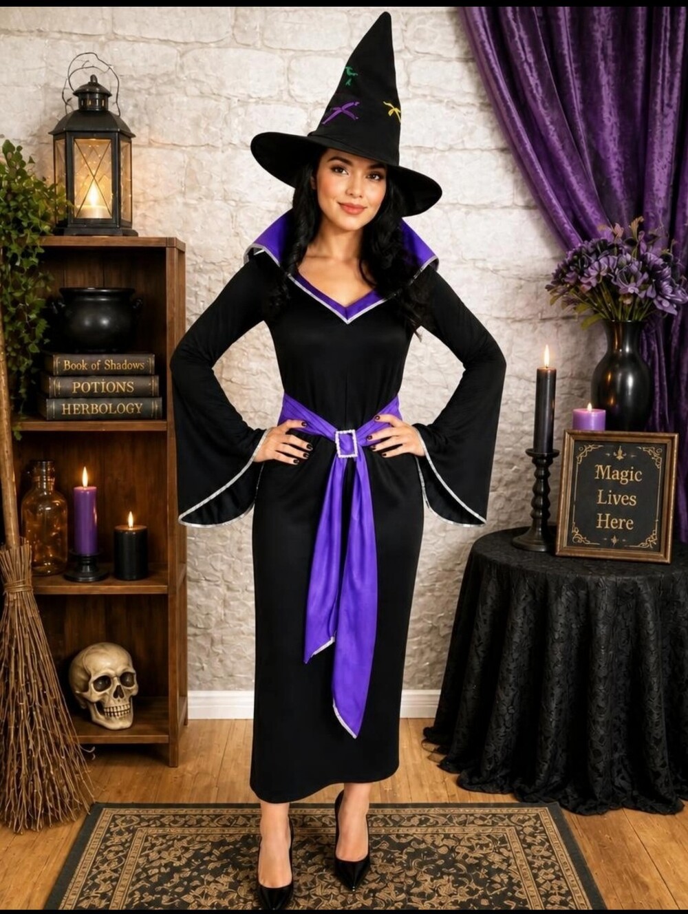 Halloween Costume Glamour Witch Costume Size Sm Jr.